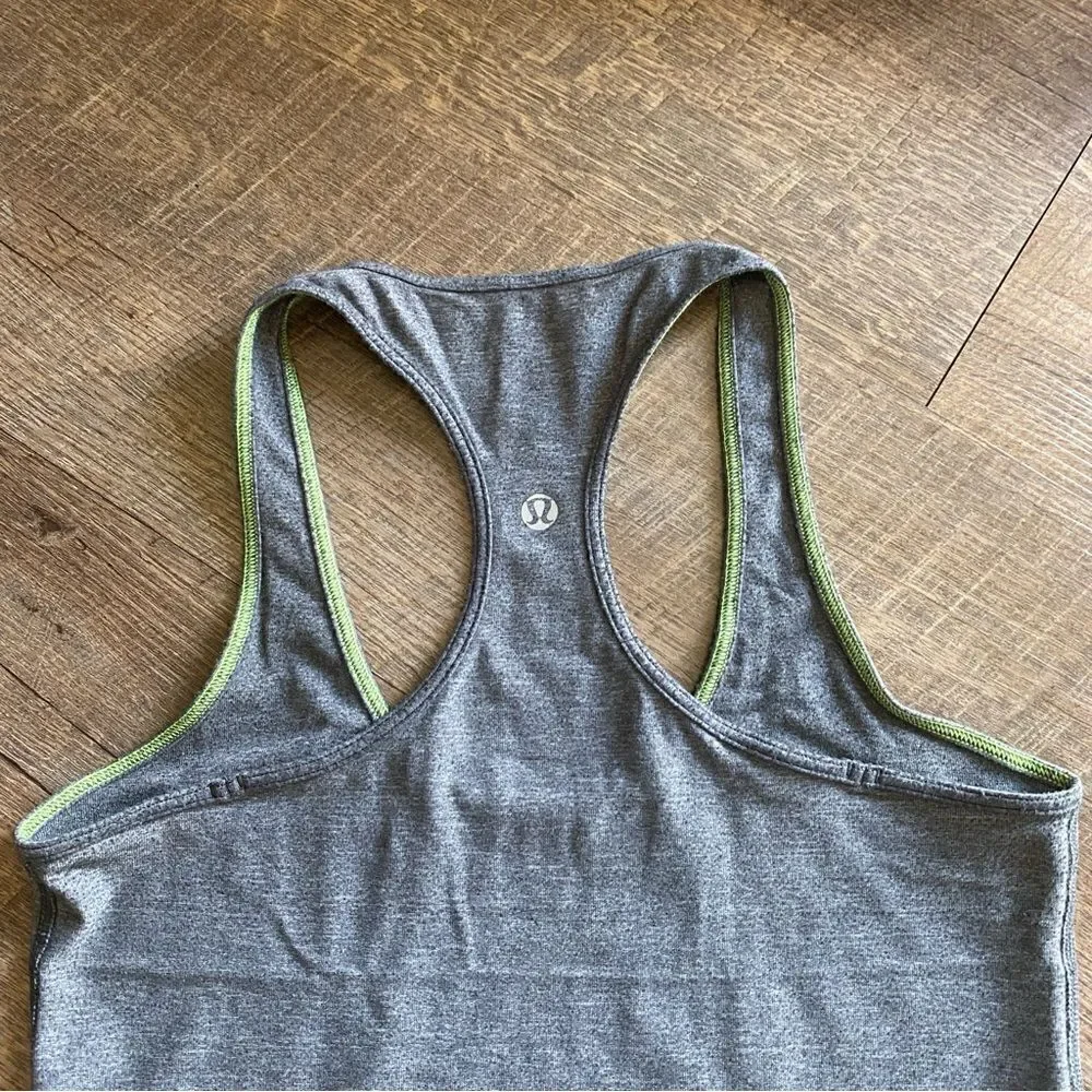 Lululemon Cool Racer Back Tank Top CRB Heather Gray 6